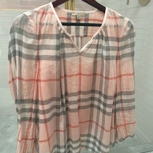 Pink Plaid Burberry Blouse